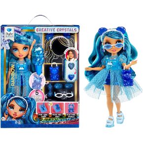 Rainbow High Creative Crystals Skyler - Blue 11" Fashion Doll with Crystal Accessory Make It Kit, Ring for You, DIY, Crafts, Resin Play, Kids Gift 8+