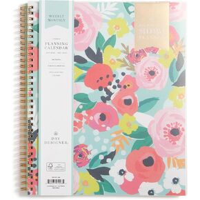 Blue Sky Day Designer 2025 Weekly and Monthly Planner Calendar, January 2025 - December 2025, 8.5" x 11", Frosted Cover, Wirebound, Storage Pocket, Secret Garden Mint