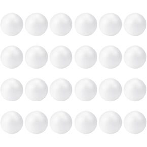 TFARC FOAM 3 Inch Craft Foam Balls 24-Pack, Polystyrene Balls for DIY Crafts School Supplies Decorations(White)