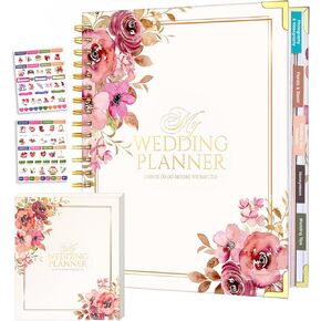 Wedding Planning Book and Organizer with Hardcover Box, Blank Pages for Notes Included in the Wedding Planner, Wedding Planner for Bride 9 x 11", Wedding Planner Book Gift