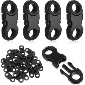 25 Pcs Mini Safety Breakaway Buckles,6mm Side Release Plastic Buckle Paracord Bracelet Buckles Plastic Buckle Clips for Paracord Bracelet Anklet Braided Necklace Cameras Strap Rings DIY Crafts