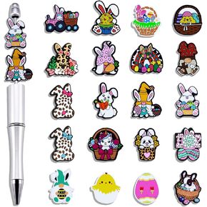 20pcs Nurse Focal Beads for Pens, Silicone Bead Nurse Pen Accessories Hospital Theme Focal Beads for Keychain Jewelry Making Bracelet Necklace Handmade Crafts