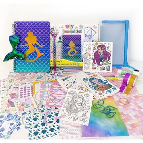 DIY Journal Kit for Girls 8-12 ، Great Great For Girl 8-14 ، Wood Birthday Gifts fair for Kids Age 6-8 ، 8-10 ، 9-12 ، 10-12 years-fun ، fun for teens for teens ، مجموعة مستلزمات مذكرات سجل القصاصات