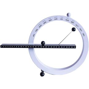 Perpetual Desk Calendars, Manual Calendar with Month Week Date, Perpetual Calendar Desk Decor Magnetic Ball Table Calendar for Home Office Decoration, White