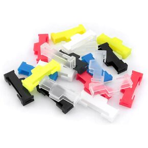 Servo Extension Cable Safety Connector Servo Anti-Loosening Clip Mixed Color 20pcs/Pack Servo Header Plug Protector Dupont Header Protective Clip Servo Cable Anti-Loosening Clip