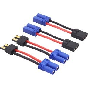 4pcs Compatible with TRX to EC5 Male Female RC Connector Adapter with 14awg 2in Wire(E44-4)