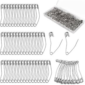 200Pcs Curved Safety Pins, 1.5 Inch Quilting Basting Pin Bent Safety Pins for Quick Basting Knitting and Quilting, Nickel-Plated Steel(Sliver)