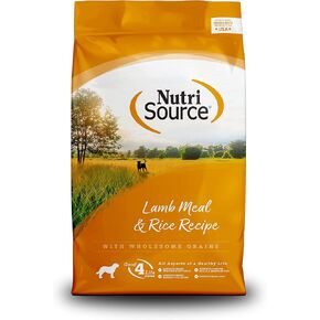 NutriSource Adult Dry Dog Food, Lamb Meal and Rice, 26LB