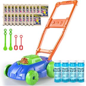 Temi Bubble Lawn Mower Doys for Kids ، Kids Outdoor Push Bubbles Machine Age 1-3 Boy Girl ، Higrids Summer Outside Backyard Preset in Kuwait