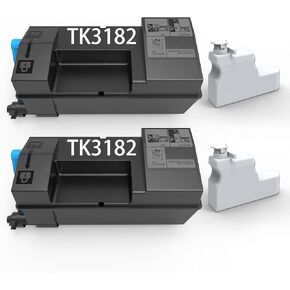 KHY TK3182 TK 3182 Toner Cartridge Replacement for Kyocera TK-3182 TK3182 Black Toner for Kyocera ECOSYS M3655idn ECOSYS P3055dn Printer High Yield 21,500 Pages 2-Pack
