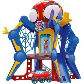 Spidey and His Amazing Friends Web-Spinners Web-Quarters, Kids Playset with Action Figure, Vehicle, and Accessories, Marvel Super Hero Toys, Ages 3 and Up, Large