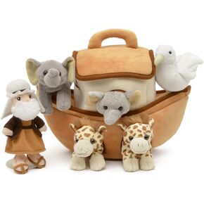 Unipak Noah's Ark with Mr. Noah, Dove, 2 Elephants and 2 Giraffes, 13"