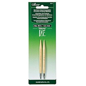 Clover Needlecraft Clover 3641 Needlecraft Takumi No.10.5 Bamboo Interchangeable Circular Knitting Needles