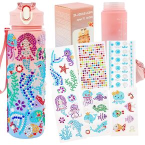 Easter Basket Stuffers for Kids Girls, Easter Gifts for Girls, Easter Gifts for Kids, Decorate Your Own Water Bottle Kits for Girls, Gifts for 5 6 7 8 9 10 Year Old Girls, Girls Toys Age 6-8