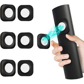 Magnetic Remote Control Holder Wall Mount Self-Adhesive, 6 Pack Upgraded Silicone Remote Organizer Storage Wall Holder for Home Office TV, Fan and Air Conditioner Remote Control Black