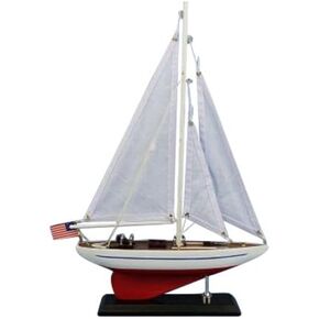 Hampton Nautical Ranger Sailboat, 16" , Red