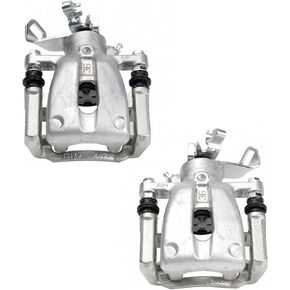 TRQ New Rear Disc Brake Caliper with Bracket & Hardware Pair for Mini Cooper without JCW Brake Package