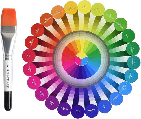 حزمة من فرشاة الطلاء بالألوان المائية - 15 سم - 12 جرام - WH ، والرجال مفاهيم الذكور رفيق العجلة ملونة ، multicolo ، حزمة 1 in Kuwait
