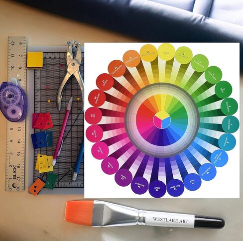 حزمة من فرشاة الطلاء بالألوان المائية - 15 سم - 12 جرام - WH ، والرجال مفاهيم الذكور رفيق العجلة ملونة ، multicolo ، حزمة 1 in Kuwait