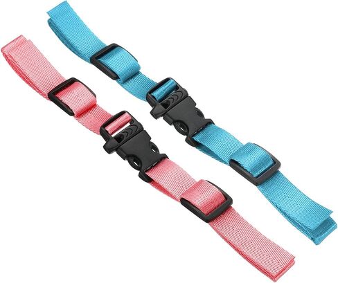 PATIKIL Backpack Belt Strap Set, 2 Pack Nylon Webbing Adjustable Replacement Waist Strap with Quick-Release Buckle for Pack Luggage Bags, Yellow, Red in Saudi Arabia