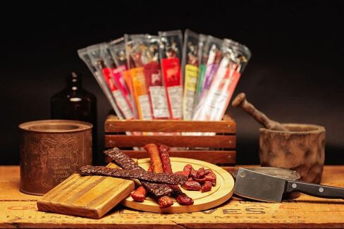 Jerky.com Exotic Jerky Gift Basket - Wild Game Snack Sticks Gift Bag - Venison, Elk, Bison, Wild Boar - Exotic Meat is the Main Ingredient - High Protein Jerky Gifts for Men (12 Piece Gift Bag) in Saudi Arabia