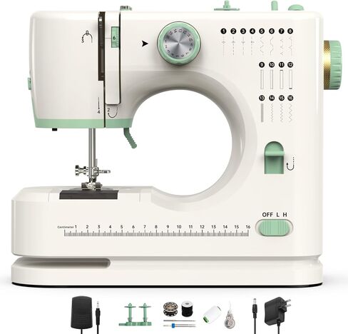 StitchMaster Pro:Ballet on twin needles.Sewing machine,sewing machine for beginners,Double needle and double thread,16 kinds of stitches.Sewing machine for Household,sewing machine for adults.(White) in Kuwait