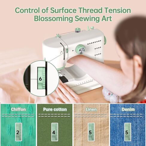 StitchMaster Pro:Ballet on twin needles.Sewing machine,sewing machine for beginners,Double needle and double thread,16 kinds of stitches.Sewing machine for Household,sewing machine for adults.(White) in Kuwait