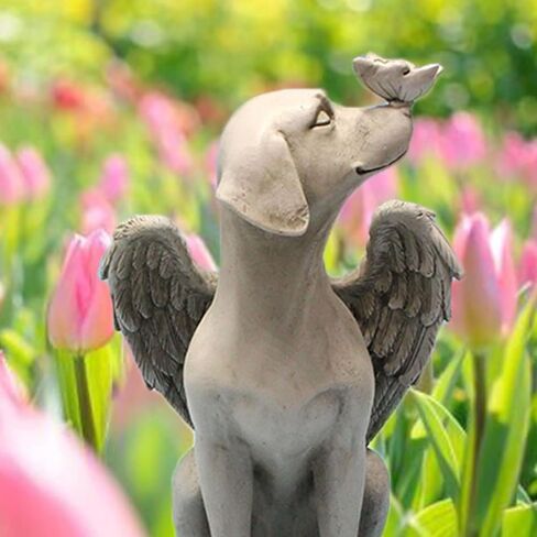 Dnoifne Angel Dog Memorial تمثال ، أحجار ميموريال ميموريال للكلاب ، هدايا ملاك الكلاب التذكارية ، الكلب يموت الهدايا ، هدية فقدان الحيوانات الأليفة للكلب ، حلية الكلاب الراتنج ، حيوانات أليفة علامة ، تمثال تكريم in Kuwait