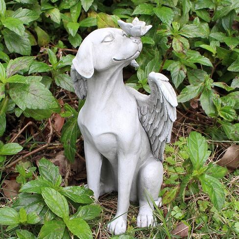Dnoifne Angel Dog Memorial تمثال ، أحجار ميموريال ميموريال للكلاب ، هدايا ملاك الكلاب التذكارية ، الكلب يموت الهدايا ، هدية فقدان الحيوانات الأليفة للكلب ، حلية الكلاب الراتنج ، حيوانات أليفة علامة ، تمثال تكريم in Kuwait