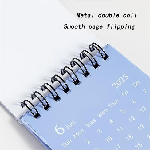 Mini Desk Calendar, Small Calendar 2024-2025 - Form Now to Dec 2025 Standing Flip Desktop Calendar with Stickers (White) in Saudi Arabia