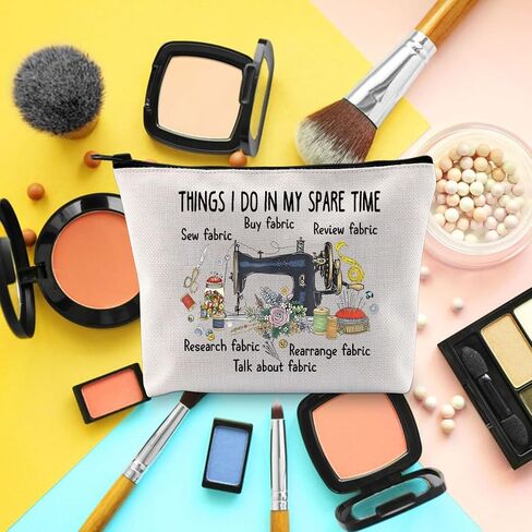 TOBGBE Funny Sewing Occupation Gifts Sewing Mom Quilting Team Makeup Bag Sewing Appreciation Gift for Seamstress (Sewing Bag) in Saudi Arabia
