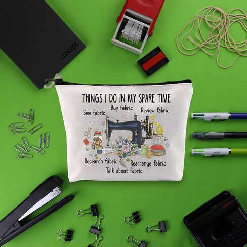 TOBGBE Funny Sewing Occupation Gifts Sewing Mom Quilting Team Makeup Bag Sewing Appreciation Gift for Seamstress (Sewing Bag) in Saudi Arabia