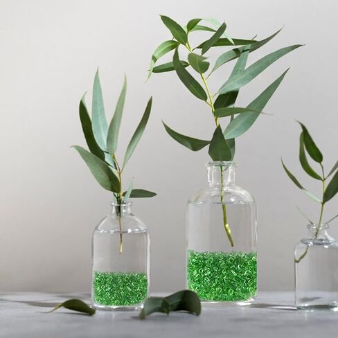 0.9 LB Resin Art Glass 3-6mm, Crushed Glass for Crafts, Fire-Resistant Glass Gravel for Aquarium, Miniature Landscape, Vase Filling, Candlestick, Decorative Small Cullet (Light Green) in Saudi Arabia