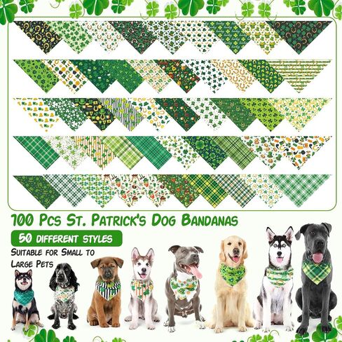 Paterr 100 Pieces Dog Bandanas Bulk Summer Pet Handkerchief Soft Dog Triangle Bibs Cute Kerchief Adjustable Washable Pet Scarf Costume Accessory for Small Medium Dogs Puppy Cats in Saudi Arabia