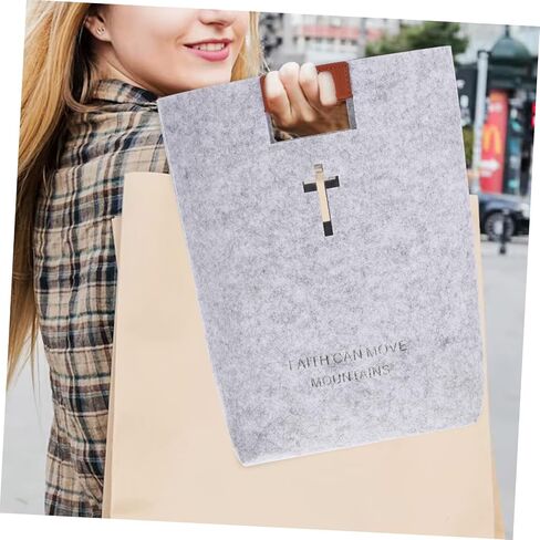 SOLUSTRE Felt Handbag Bible Book Bag Bible Bags for Women Bible Tote Bag Bible Bag for Women Grocery Bag Bible Carrying Case Shopping Bag Church Study Bag Felt Bag Felt Tote Bible Study Bag in Saudi Arabia