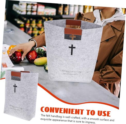 SOLUSTRE Felt Handbag Bible Book Bag Bible Bags for Women Bible Tote Bag Bible Bag for Women Grocery Bag Bible Carrying Case Shopping Bag Church Study Bag Felt Bag Felt Tote Bible Study Bag in Saudi Arabia