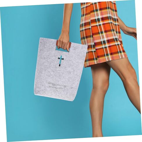 SOLUSTRE Felt Handbag Bible Book Bag Bible Bags for Women Bible Tote Bag Bible Bag for Women Grocery Bag Bible Carrying Case Shopping Bag Church Study Bag Felt Bag Felt Tote Bible Study Bag in Saudi Arabia