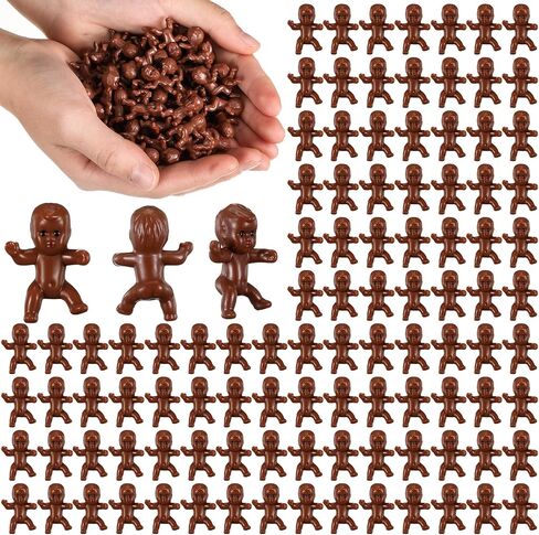 100 Pcs Mini Plastic Babies 1 Inch Tiny Baby Figurines Small Babyshower Babies Bulk for My Water Broke Baby Shower Games Decorations(Purple) in Kuwait