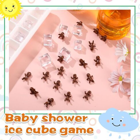 100 Pcs Mini Plastic Babies 1 Inch Tiny Baby Figurines Small Babyshower Babies Bulk for My Water Broke Baby Shower Games Decorations(Purple) in Kuwait