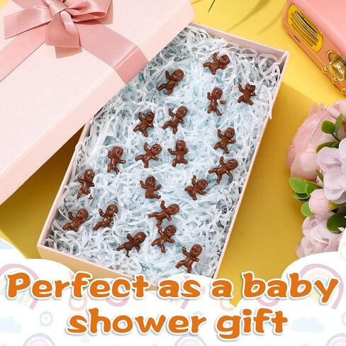 100 Pcs Mini Plastic Babies 1 Inch Tiny Baby Figurines Small Babyshower Babies Bulk for My Water Broke Baby Shower Games Decorations(Purple) in Kuwait