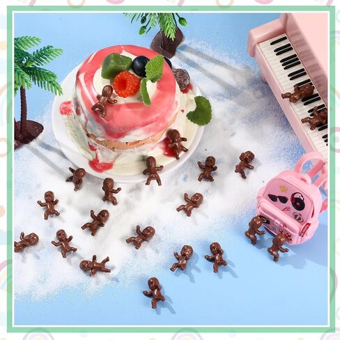 100 Pcs Mini Plastic Babies 1 Inch Tiny Baby Figurines Small Babyshower Babies Bulk for My Water Broke Baby Shower Games Decorations(Purple) in Kuwait