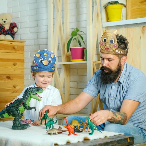 Leinuosen 32 Packs Dinosaur Party Hats for Kids Dinosaur Birthday Party Decorations Dino Hats, 16 Styles in Kuwait