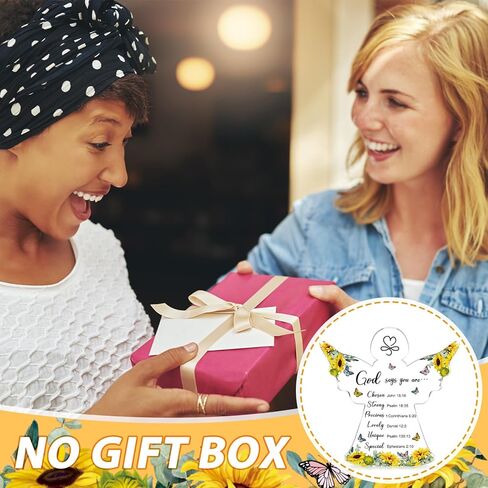 هدايا Yulejojoic Acrylic المسيحية للنساء الهدايا الملهمة مع صلاة الكتاب المقدس هدايا دينية للكتاب المقدس للنساء رجال أصدقاء الأم عيد ميلاد هدايا (ملاك عباد الشمس) in Kuwait