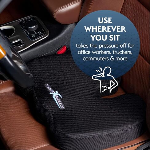 Sky Mat Office Chair Cushion - 17.9 × 14 × 2.75 وسادة مقعد لعدم الانزعاج مع وسادة رغوة الهلام ، وغطاء شبكة ، ومقبض ، وحقيبة محمولة - وسائد تخفيف الضغط القابلة للغسل في الآلة in Kuwait