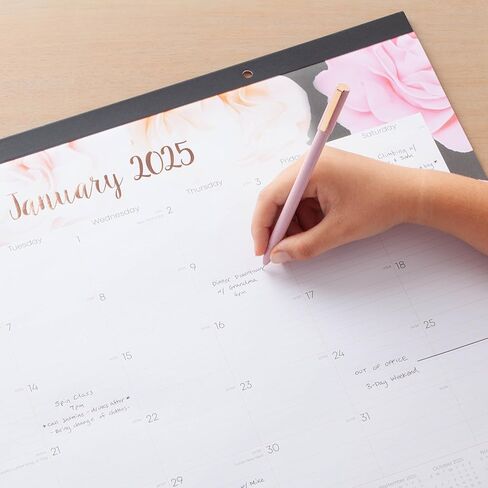 Blue Sky 2025 تقويم لوحة المكتب الشهري ، يناير 2025- ديسمبر 2025 ، 22 "× 17" ، ربط الشريط المقطوع ، ثنائي الفتحة ، كتل يومية ، للمكتب والفصول الدراسية ، Joselyn (Joselyn- 2025 ، 22 "× 17") in Kuwait