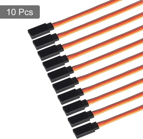 yxq 22awg 60 cores ذكر إلى أنثى 19.7 بوصة خط سلك servo lead line cable for rc model jr stranded futaba Jr ، 10pcs in Kuwait