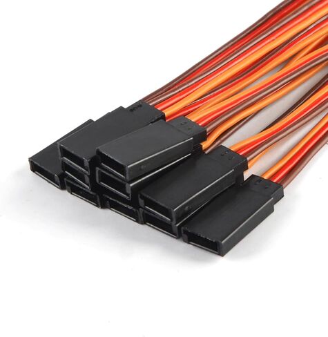 yxq 22awg 60 cores ذكر إلى أنثى 19.7 بوصة خط سلك servo lead line cable for rc model jr stranded futaba Jr ، 10pcs in Kuwait