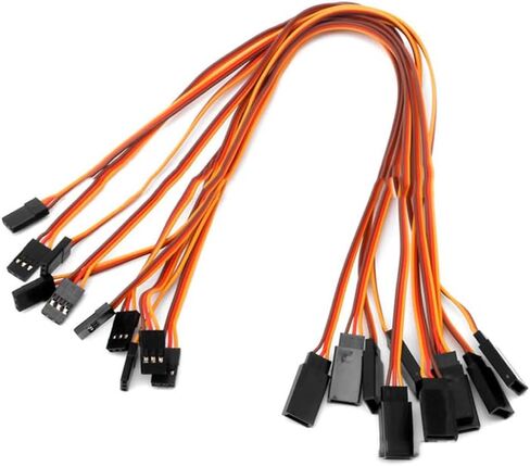 yxq 22awg 60 cores ذكر إلى أنثى 19.7 بوصة خط سلك servo lead line cable for rc model jr stranded futaba Jr ، 10pcs in Kuwait