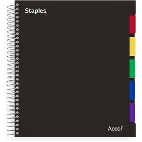 Staples Accel Durable Poly Cover Notebook, 8-1/2" x 11"