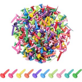 Xinjoduz 50 PCS Multicolor Metal Brads Paper Paper Passel ، Mini Round Split Pins Brad Pins for Paper Crafts Scrapbooking Art Project School School School Supplies (0.31 × 0.75 inch)